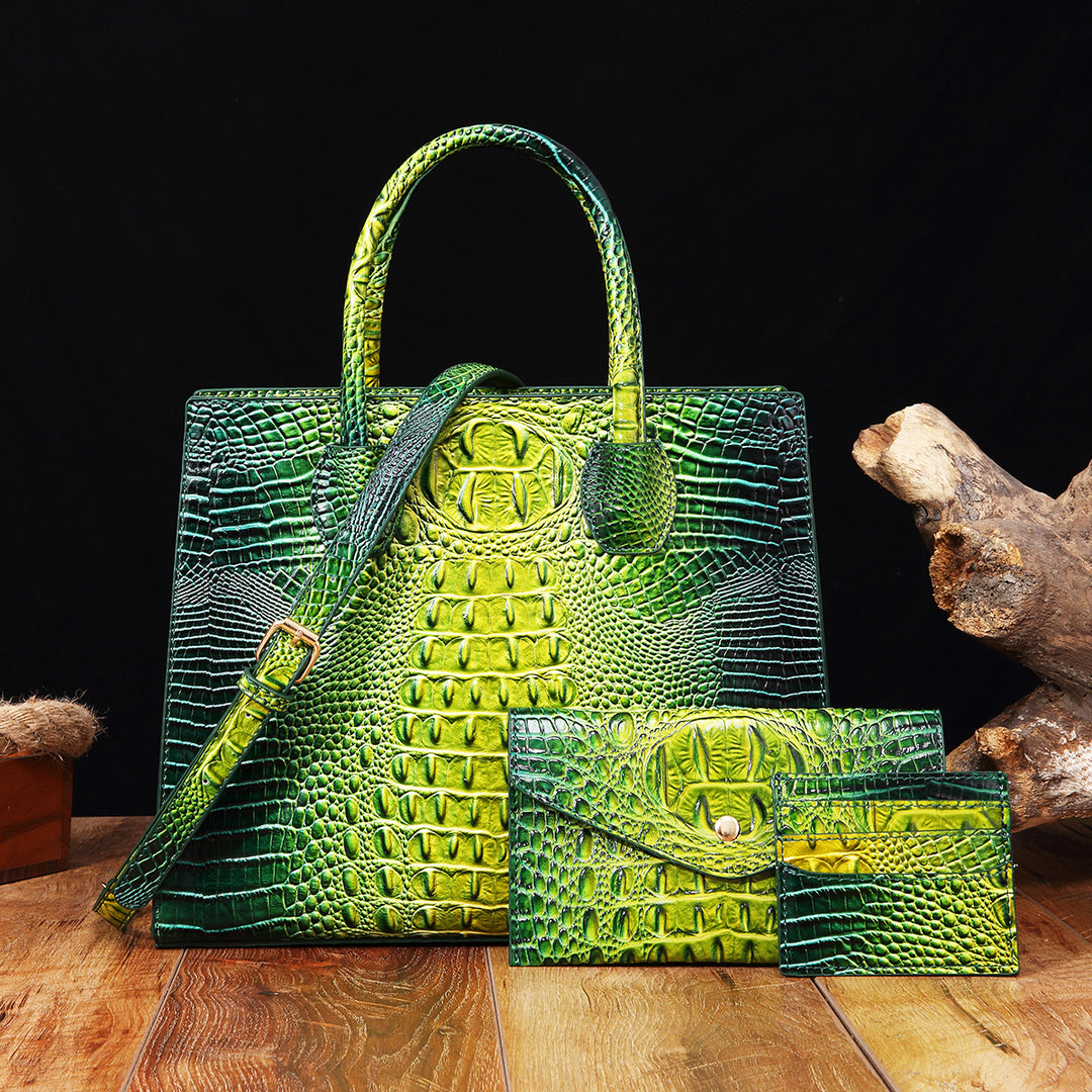 Cavalli Croc Bag Set