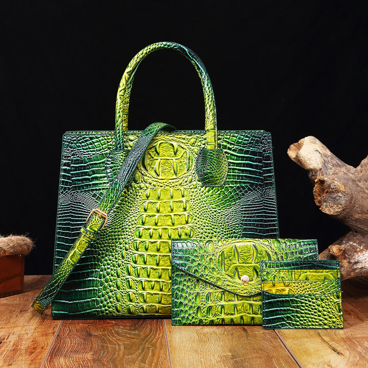 Cavalli Croc Bag Set