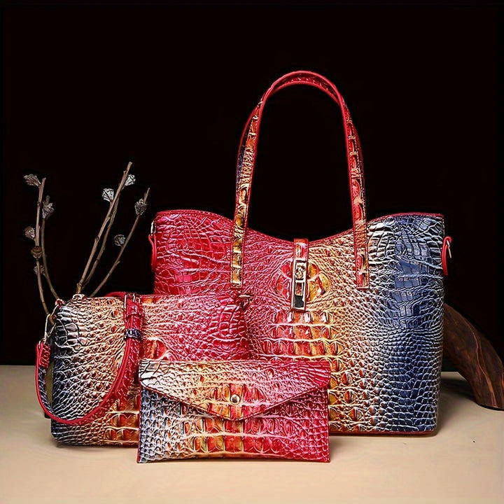 Cassiani Croc Bag Set