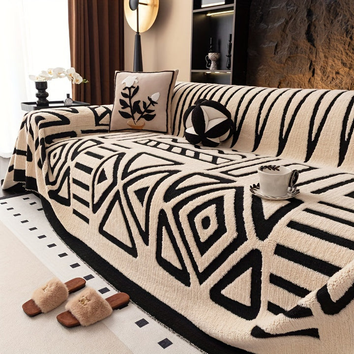 Sivora Geometric Couch Cover