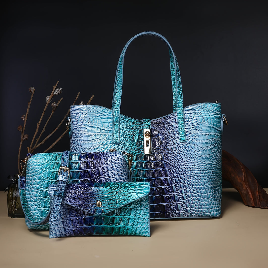 Cassiani Croc Bag Set