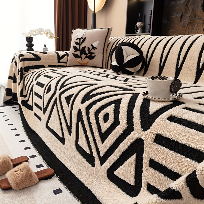 Sivora Geometric Couch Cover