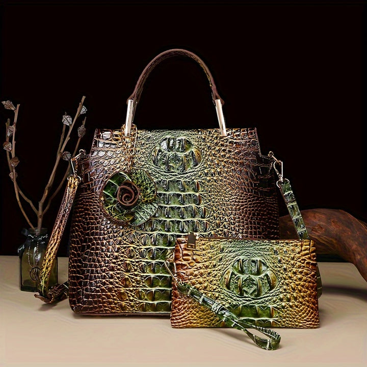 Aurora Croc Bag Set