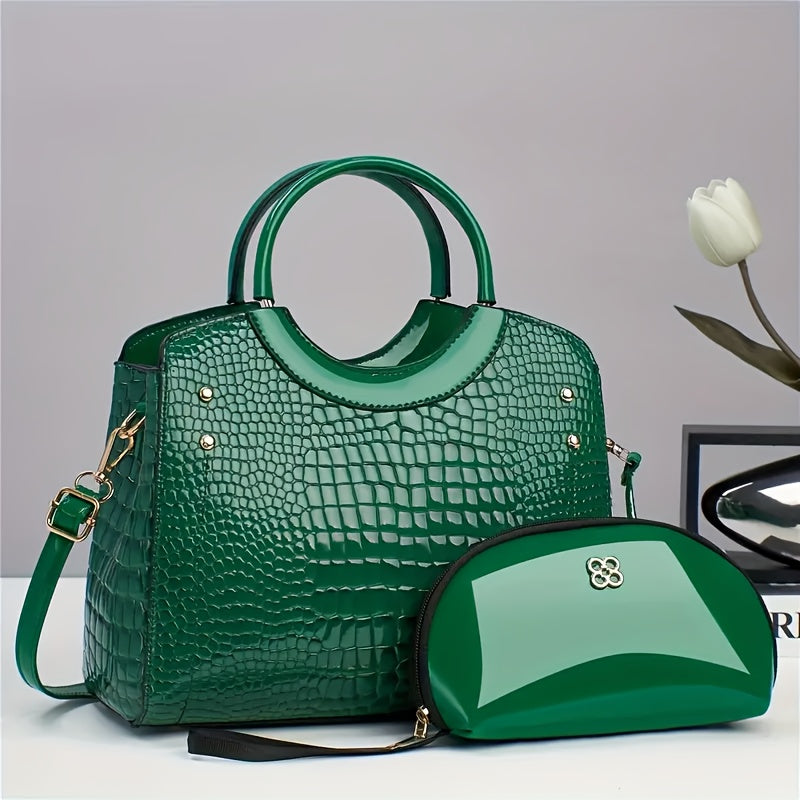 Cassia Croc Bag Set