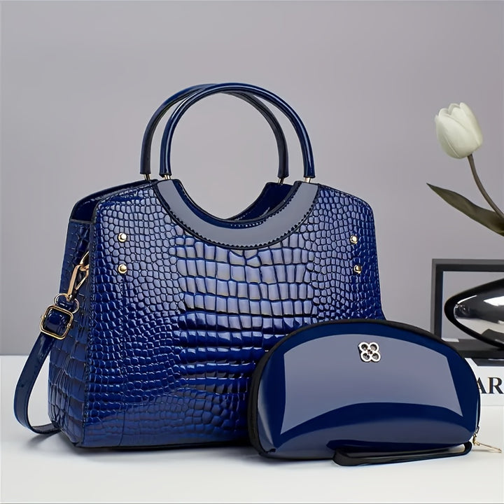 Cassia Croc Bag Set