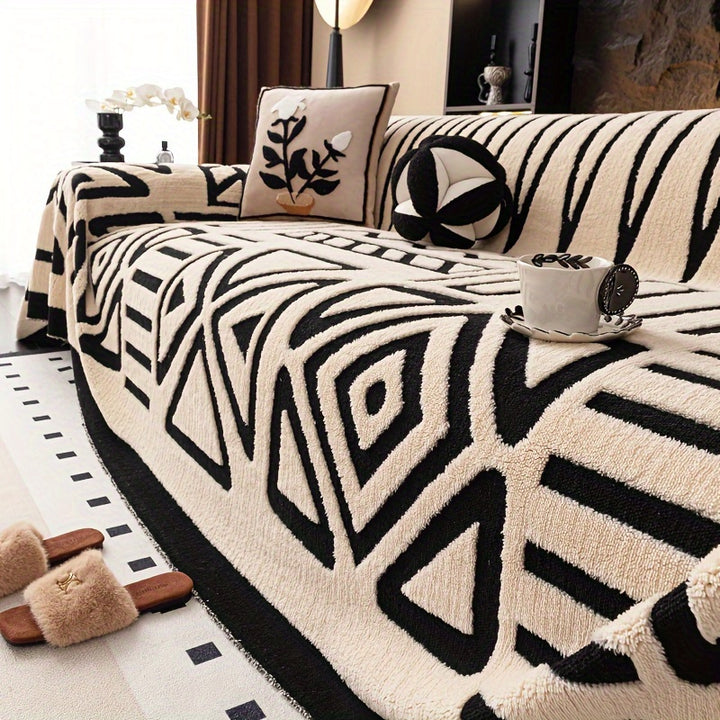 Sivora Geometric Couch Cover