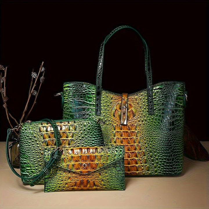 Cassiani Croc Bag Set