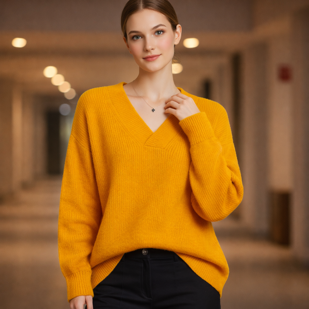 Luma V-Neck Knit Sweater