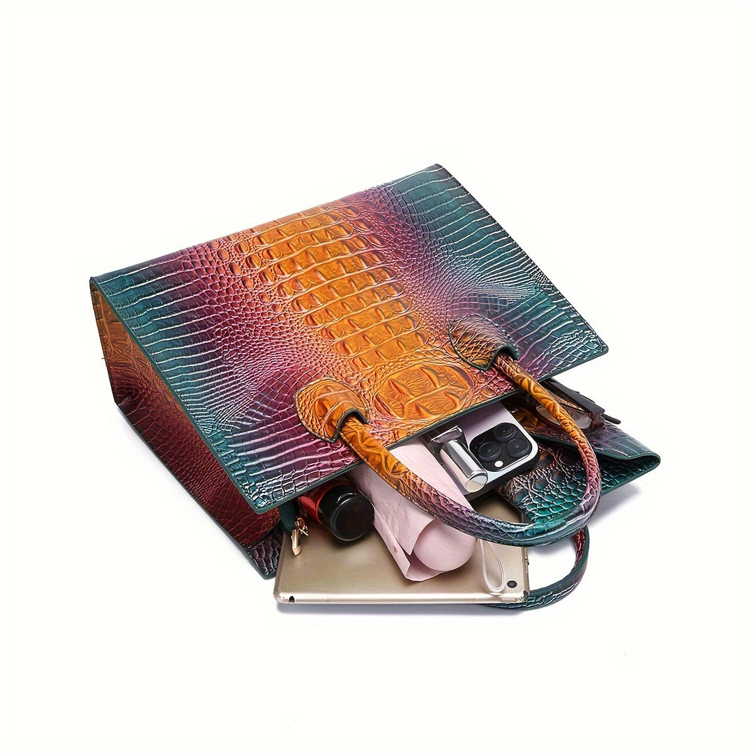 Cavalli Croc Bag Set