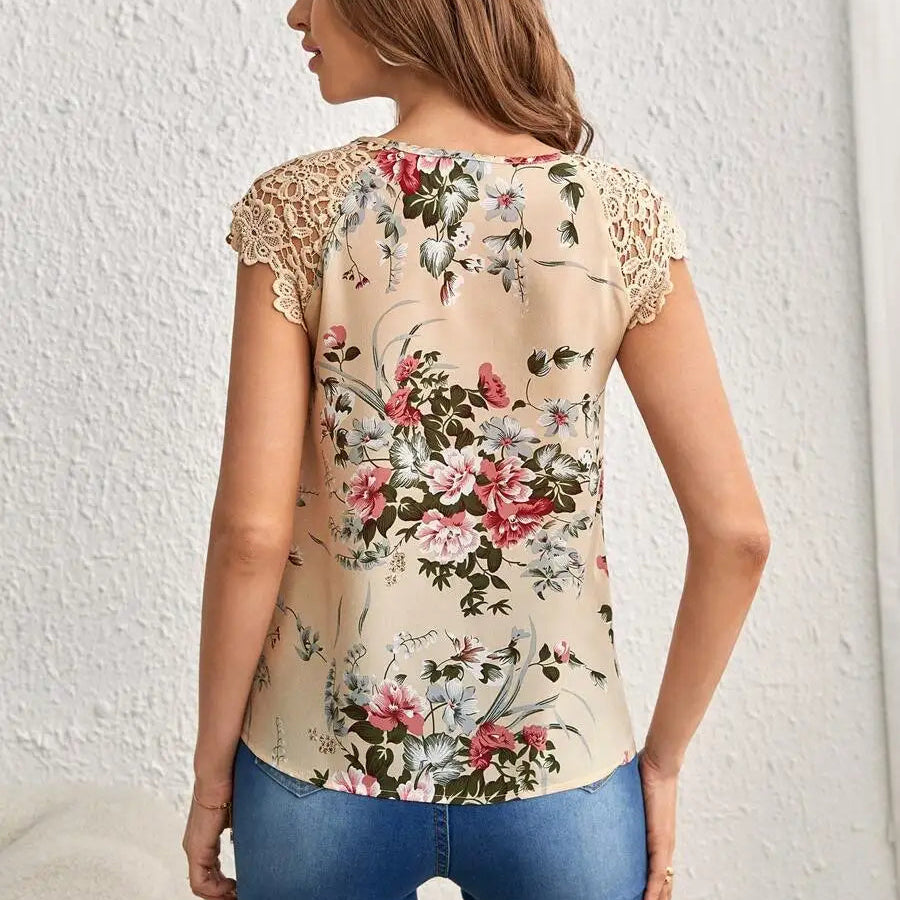 Clara Satin Floral Blouse