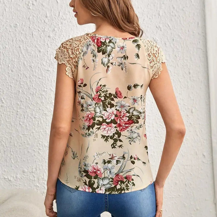 Clara Satin Floral Blouse