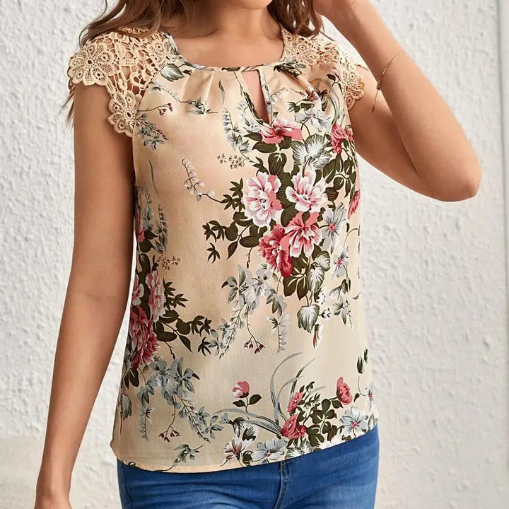 Clara Satin Floral Blouse