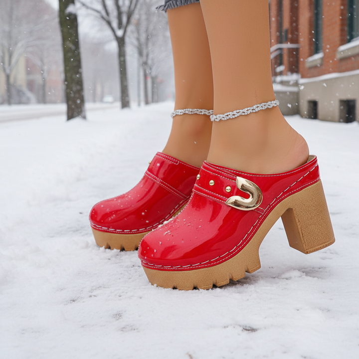 Lunella Block Heel Clogs