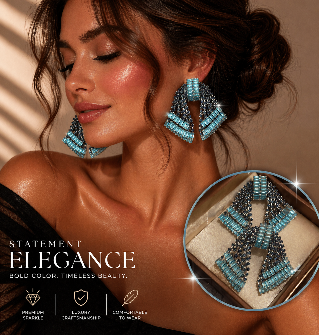 Vespera Crystal Bow Earrings