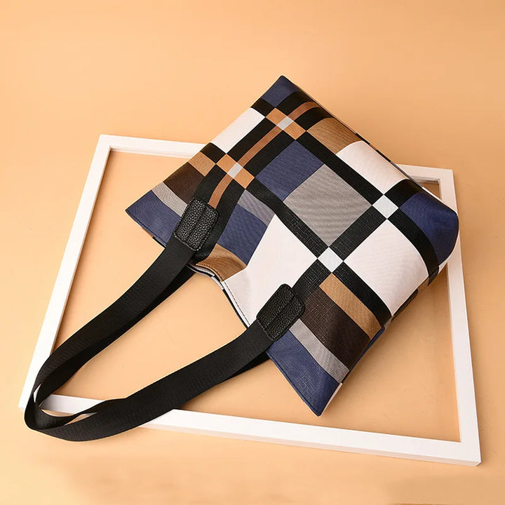 Isla Checkered Tote Bag