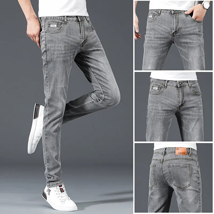Gray-Blue Slim Fit Jeans