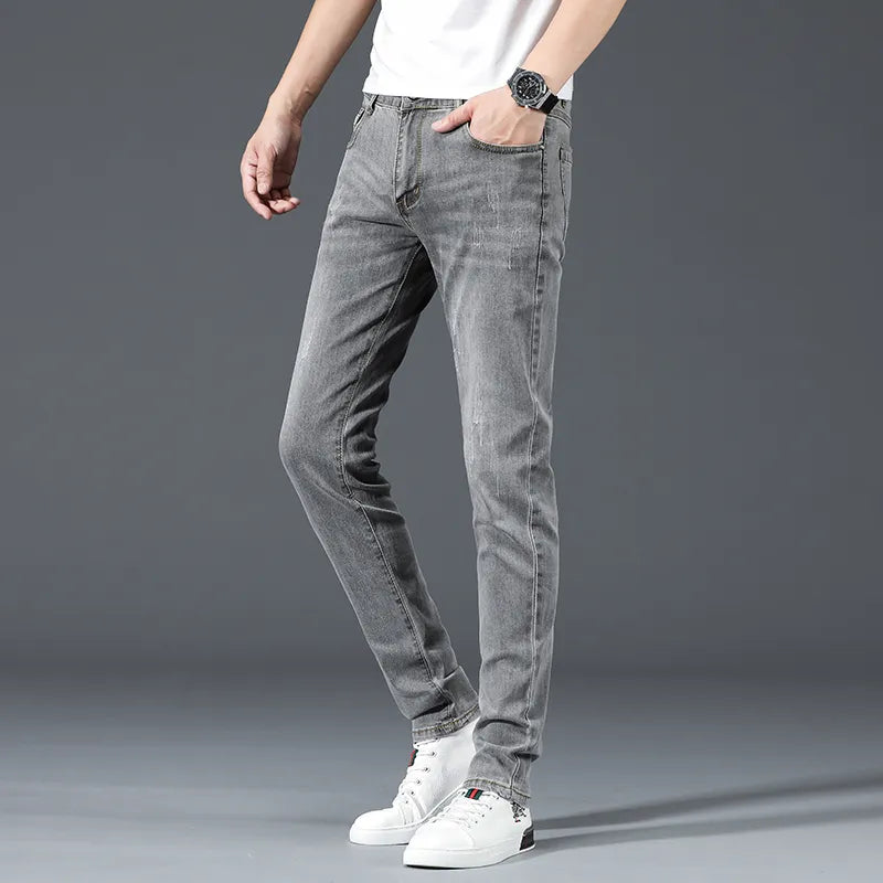 Gray-Blue Slim Fit Jeans