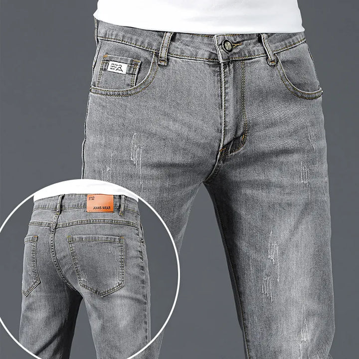 Gray-Blue Slim Fit Jeans