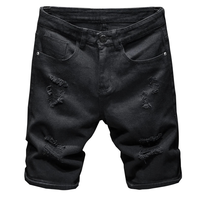 Adrian Ripped Denim Shorts