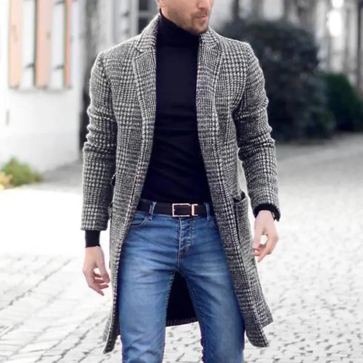 Norvane Plaid Wool Coat