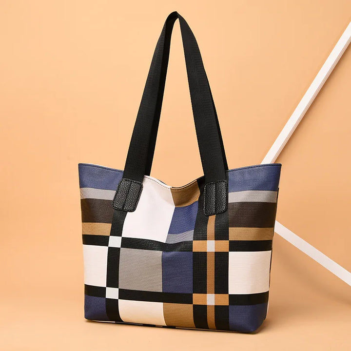 Isla Checkered Tote Bag