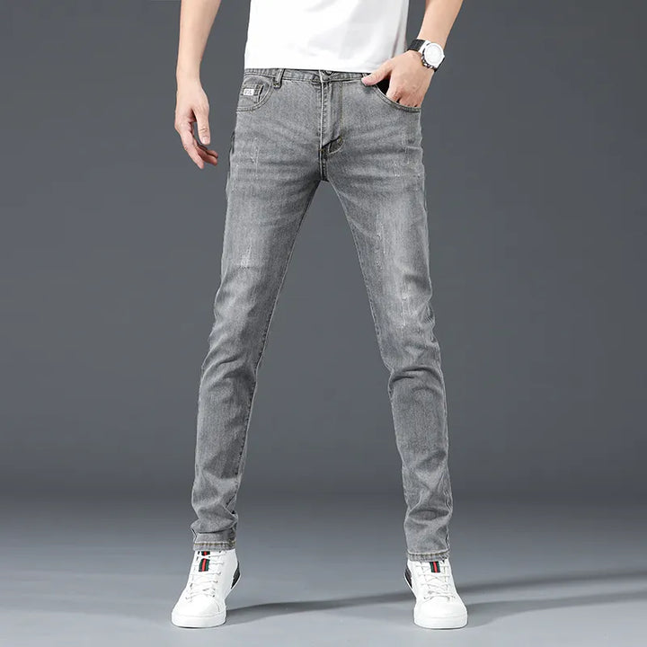 Gray-Blue Slim Fit Jeans