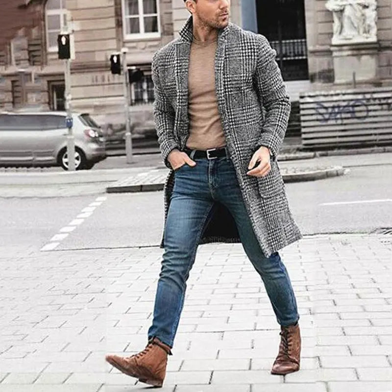 Norvane Plaid Wool Coat