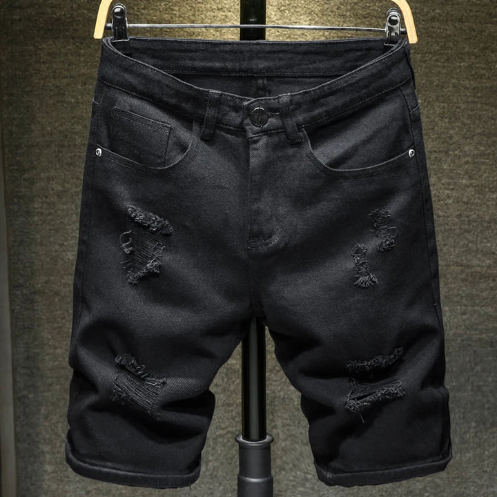 Adrian Ripped Denim Shorts