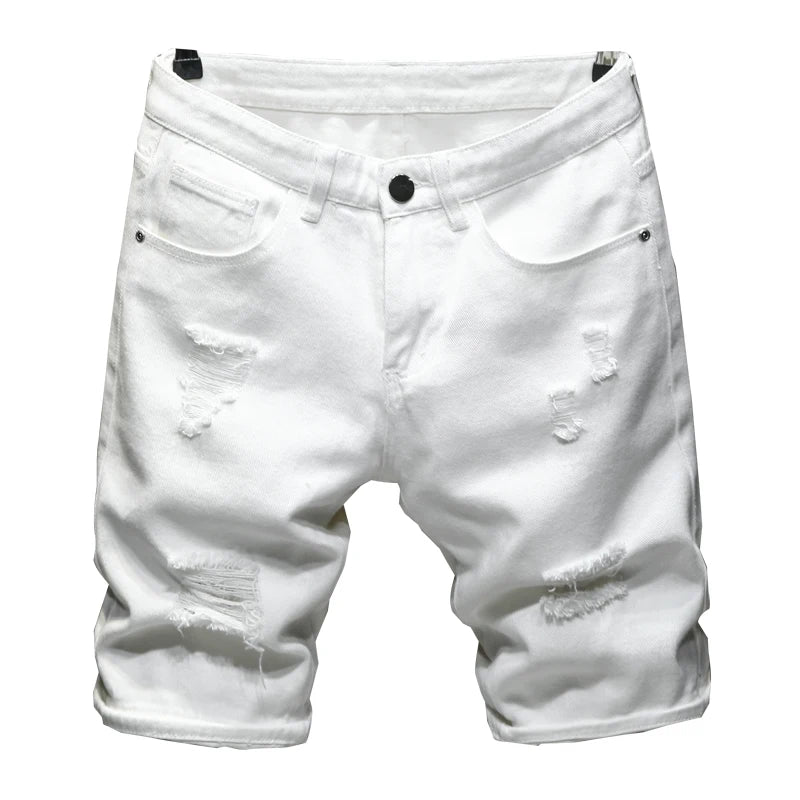 Adrian Ripped Denim Shorts