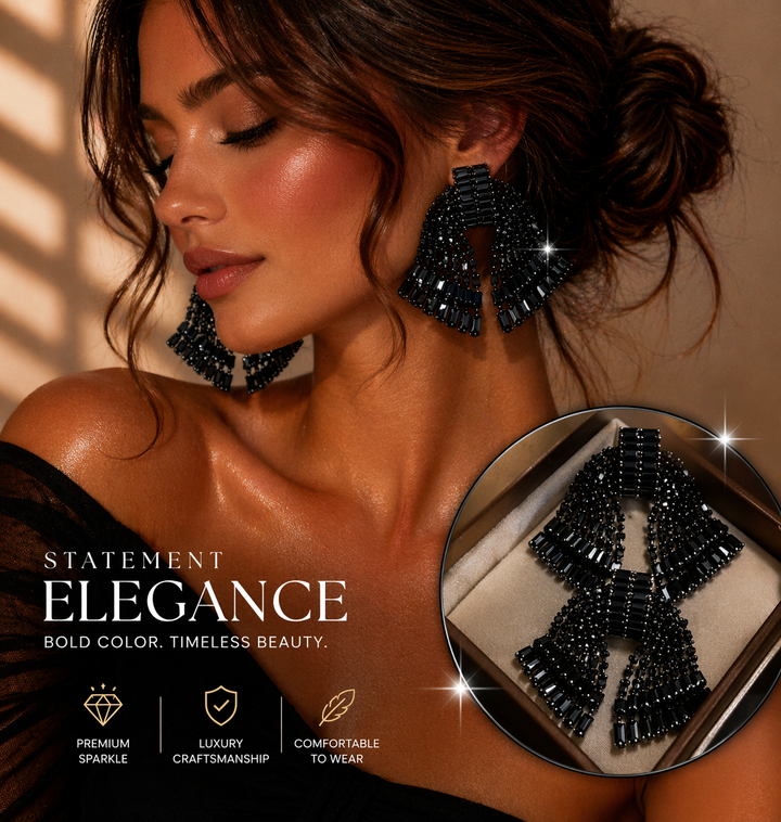 Vespera Crystal Bow Earrings