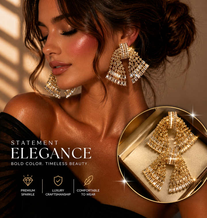 Vespera Crystal Bow Earrings