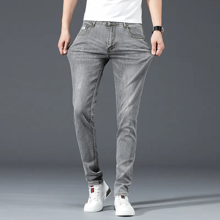 Gray-Blue Slim Fit Jeans
