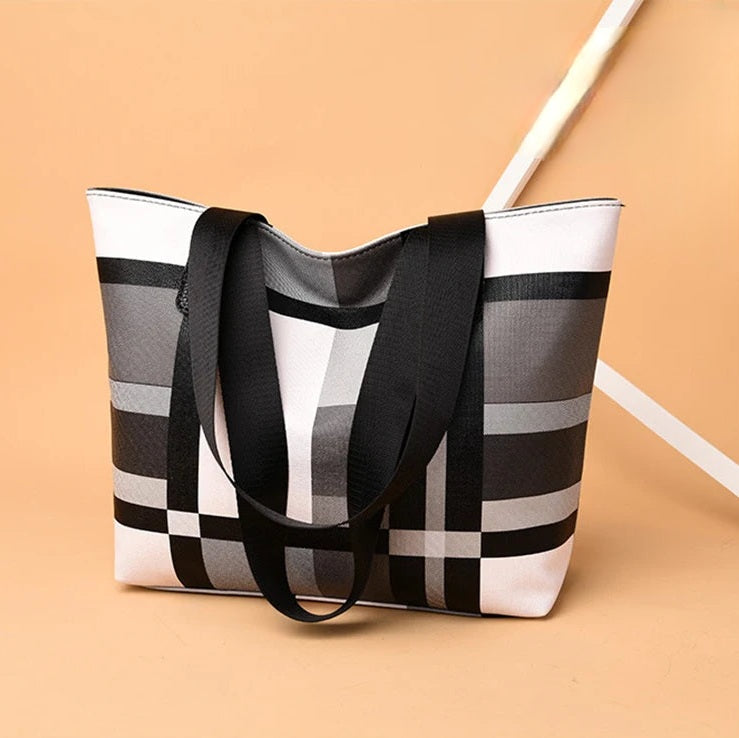 Isla Checkered Tote Bag