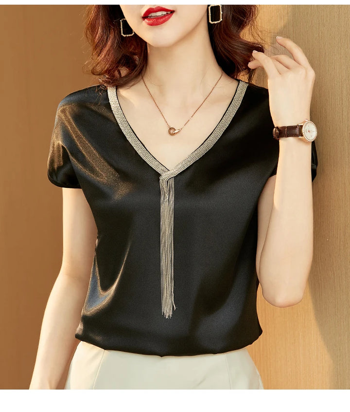 Liora Satin Silk Top