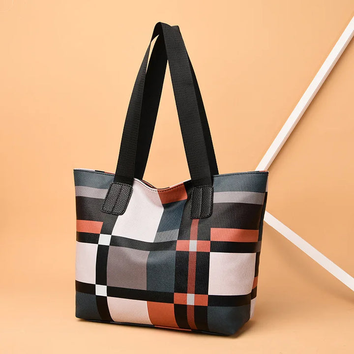 Isla Checkered Tote Bag