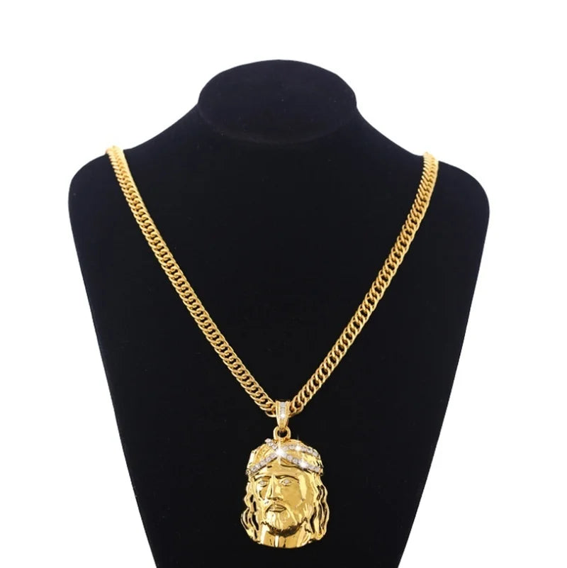 James Carved Crucifix Chain