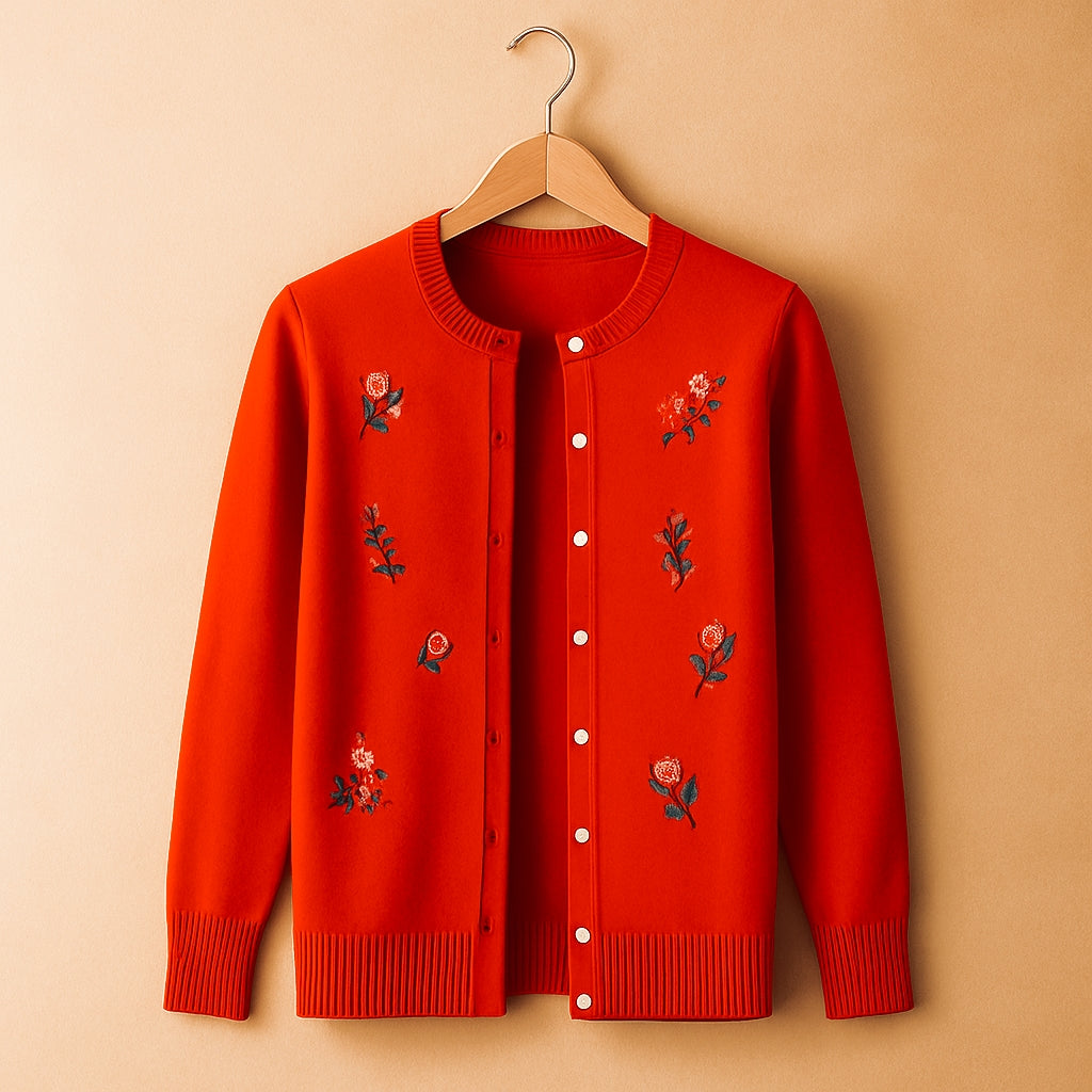 Alessia Flower Stitch Cardigan