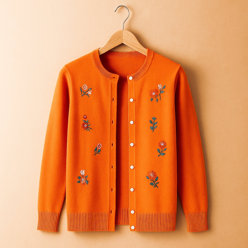 Alessia Flower Stitch Cardigan