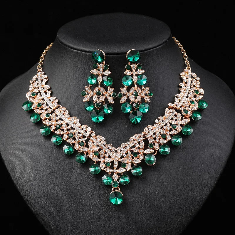 Rosaline Crystal Necklace Set