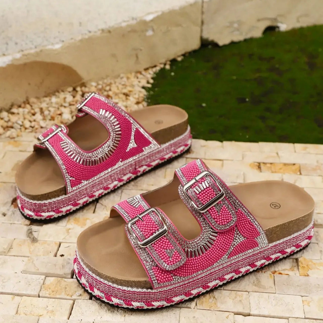 Mavis Beaded Comfort Slides