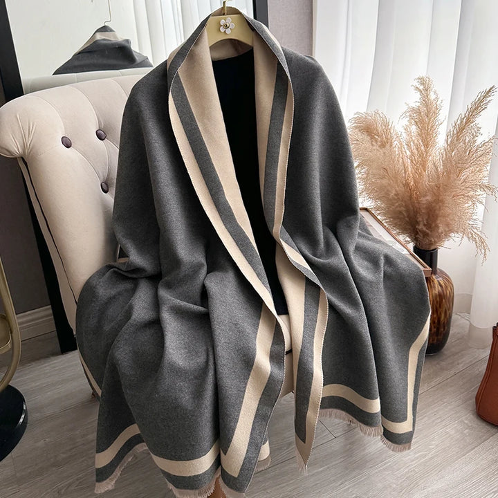 Serin Chic Border Scarf