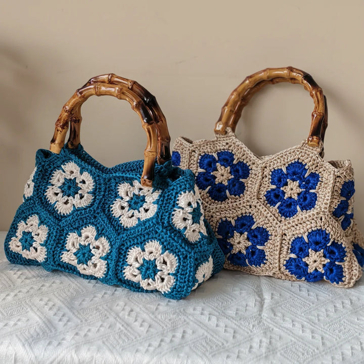 Vera Bamboo Crochet Handbag