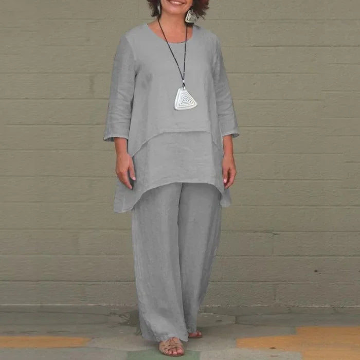Milan Linen Two Piece Set Women Lightweight Outfit – CALEB&FITCH