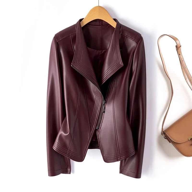 Evadne Gloss Leather Jacket