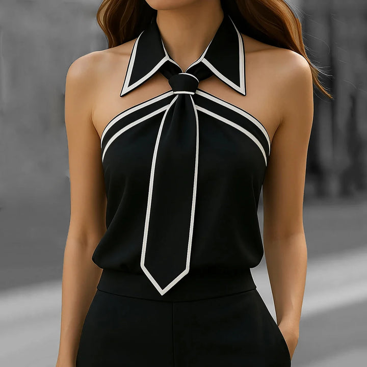 Livia Collar Halter Blouse