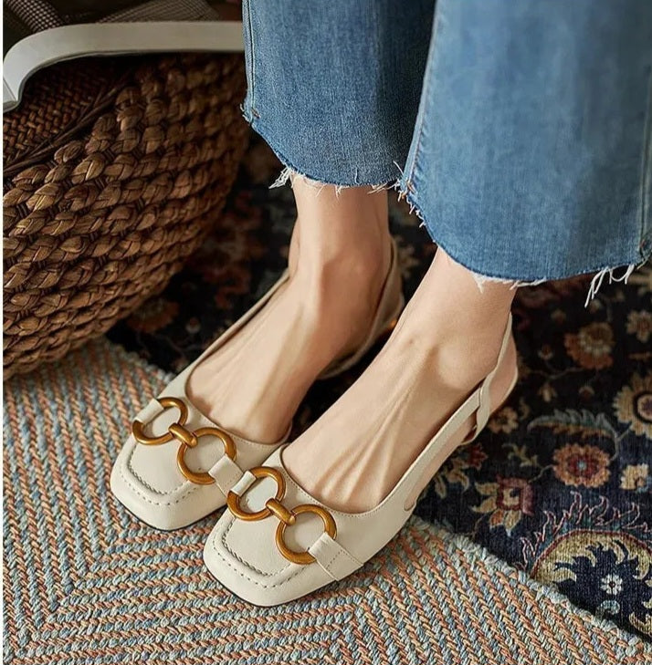 Liora Low-Heel Sling Flats