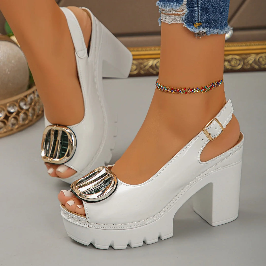 Soraya Bold Buckle Heels