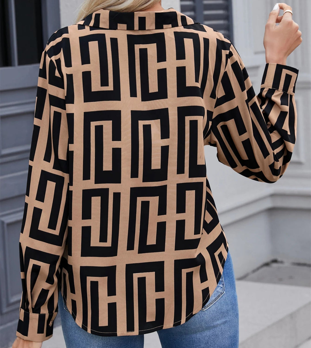 Alouette Parisian Print Blouse