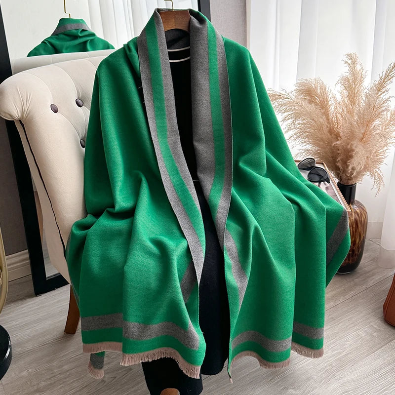 Serin Chic Border Scarf