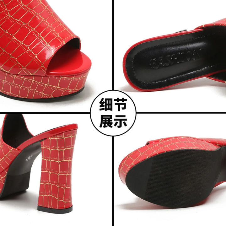 Palermo Croc Heels